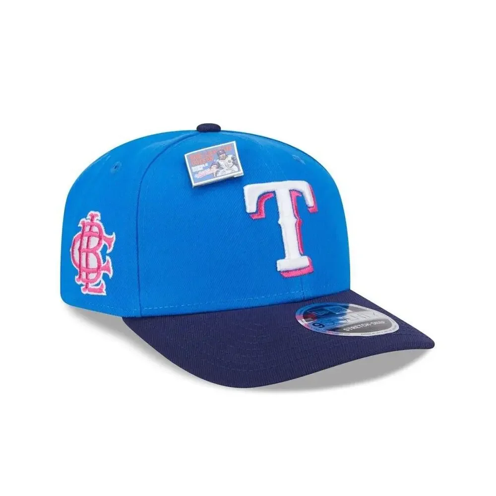 Texas Rangers Big League Chew Cotton Candy New Era 9SEVENTY Stretch-Snap Cap NWT